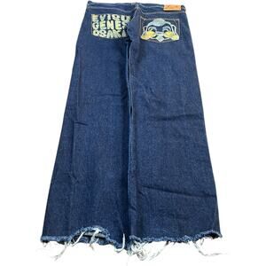 Evisu Genes Osaka Y2K Metallic Print Japanese Denim Jeans
